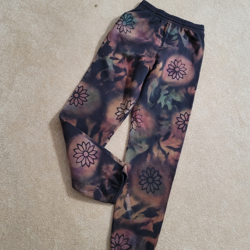 Sunflower Graffiti Custom Joggers Small Sweatpants Boutique Streetwear